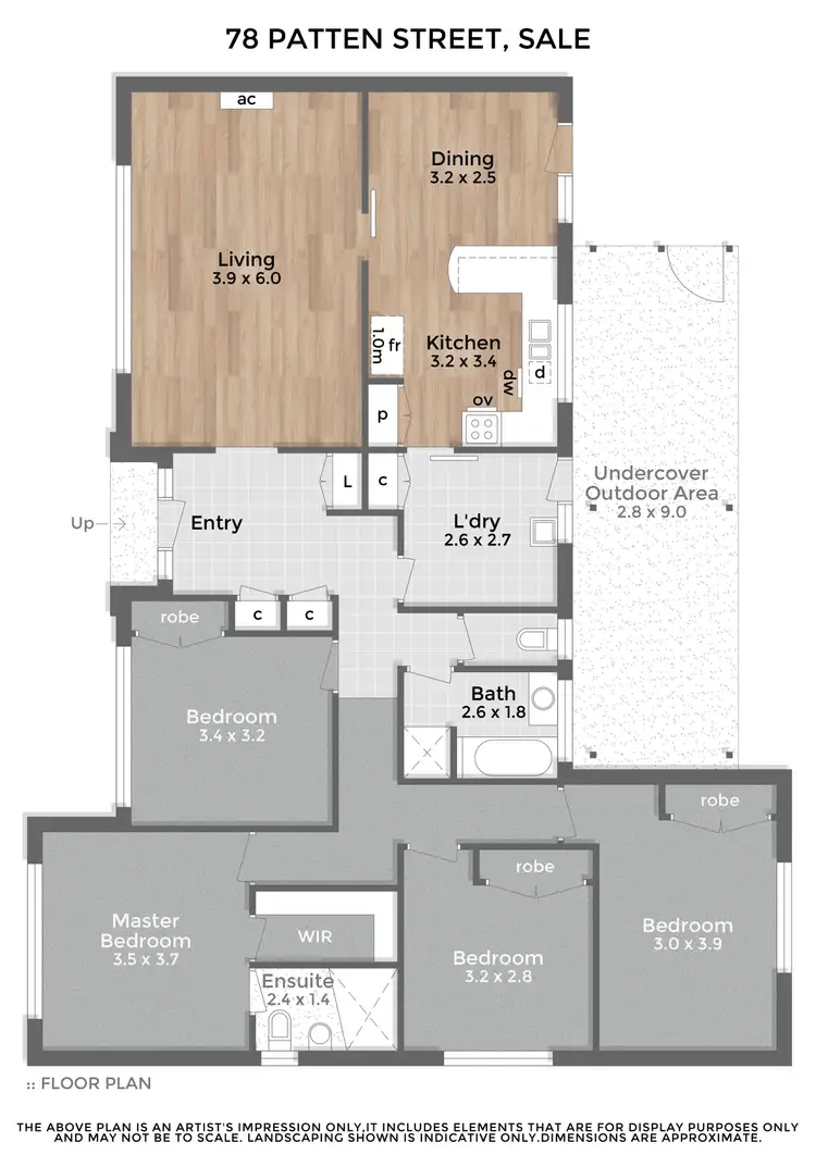 Floorplan of Homely house listing, 78 Patten Street, Sale VIC 3850