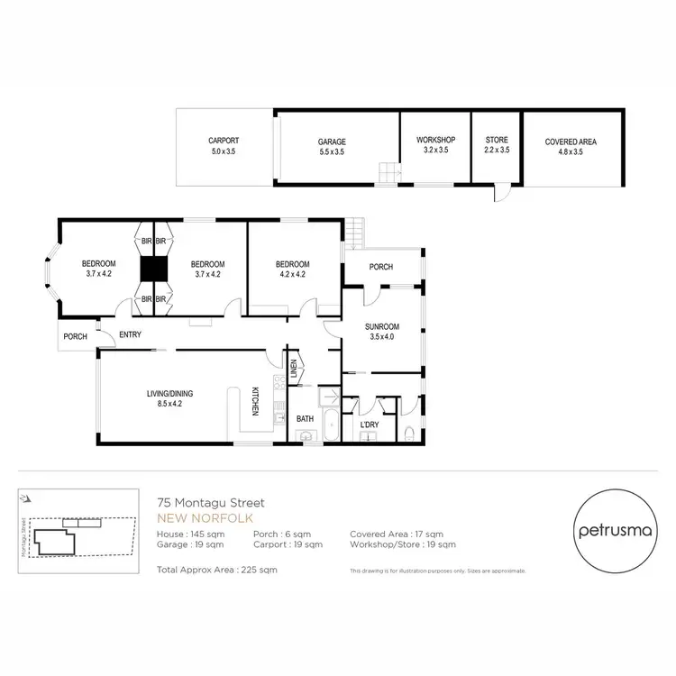 Floorplan of Homely house listing, 75 Montagu Street, New Norfolk TAS 7140