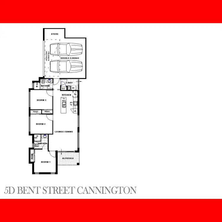 Floorplan of Homely unit listing, D/5 Bent Street, Cannington WA 6107
