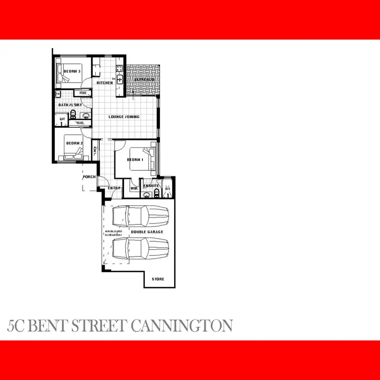 Floorplan of Homely unit listing, C/5 Bent Street, Cannington WA 6107