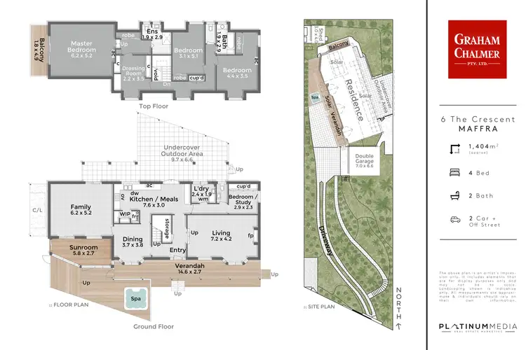 Floorplan of Homely house listing, 6 The Crescent, Maffra VIC 3860