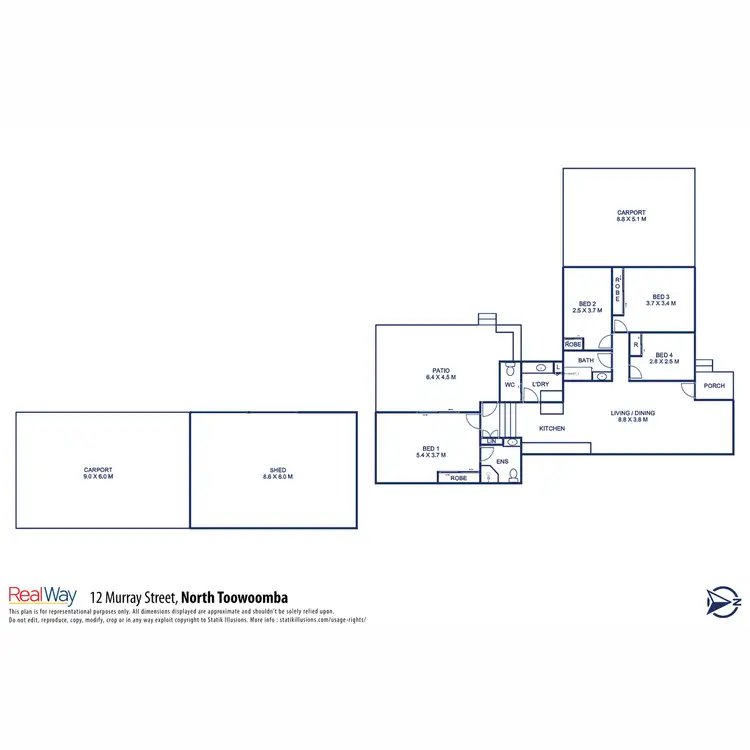 Floorplan of Homely house listing, 12 Murray Street, North Toowoomba QLD 4350
