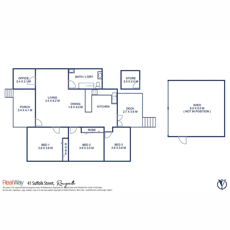 Floorplan of Homely house listing, 41 Suffolk Street, Rangeville QLD 4350