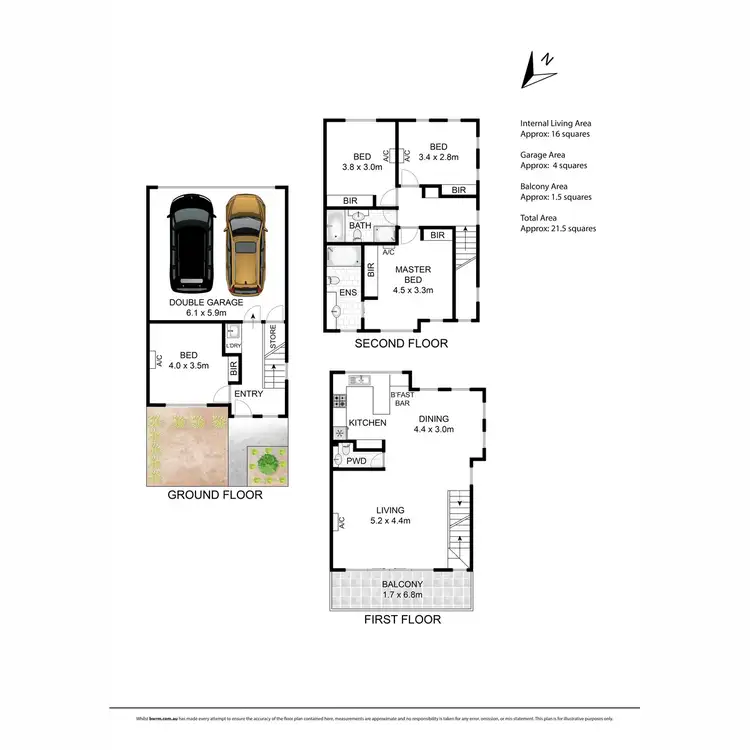 Floorplan of Homely townhouse listing, 10 Whipstaff Lane, Safety Beach VIC 3936