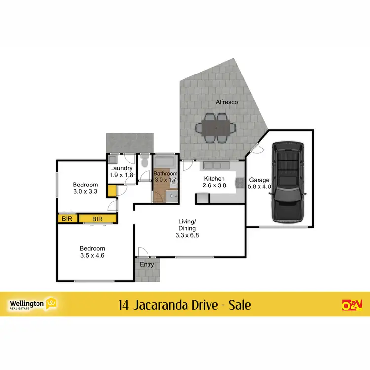Floorplan of Homely house listing, 14 Jacaranda Drive, Sale VIC 3850