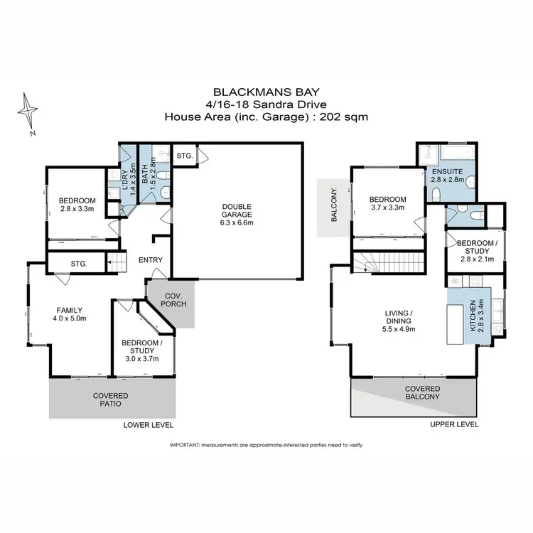 Floorplan of Homely house listing, 4/16 Sandra Drive, Blackmans Bay TAS 7052
