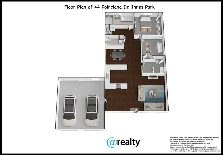 Floorplan of Homely house listing, 44 Poinciana Drive, Innes Park QLD 4670