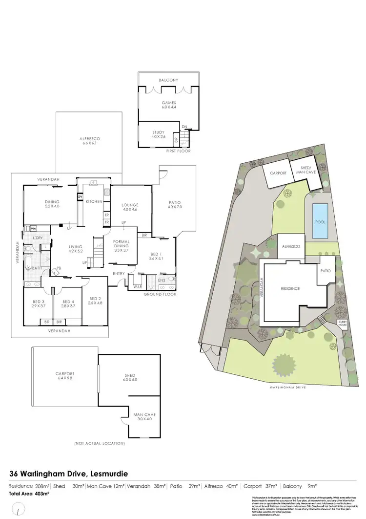 Floorplan of Homely house listing, 36 Warlingham Drive, Lesmurdie WA 6076