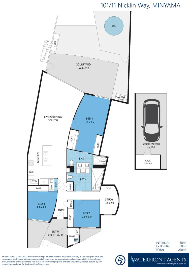 Floorplan of Homely apartment listing, 101/11 Nicklin Way, Minyama QLD 4575