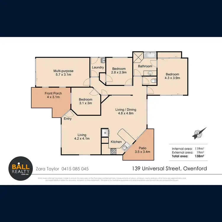 Floorplan of Homely house listing, 139 Universal Street, Oxenford QLD 4210