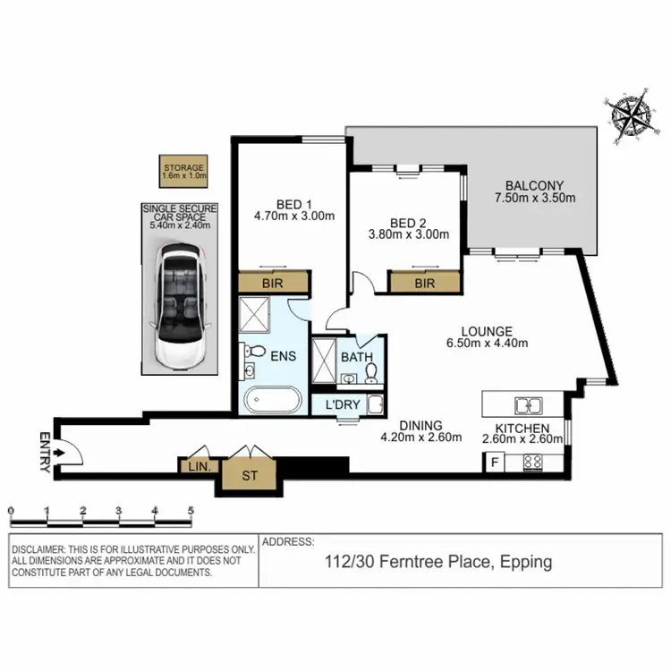 Floorplan of Homely apartment listing, 112/30 Ferntree Place, Epping NSW 2121