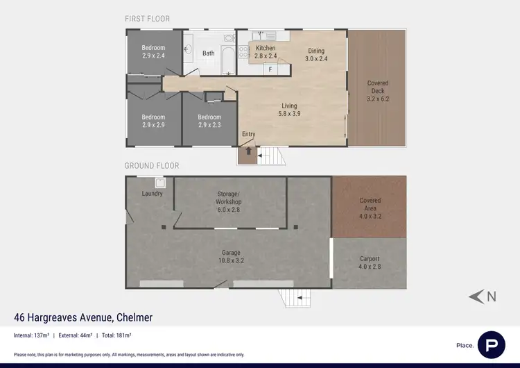 Floorplan of Homely house listing, 46 Hargreaves Avenue, Chelmer QLD 4068