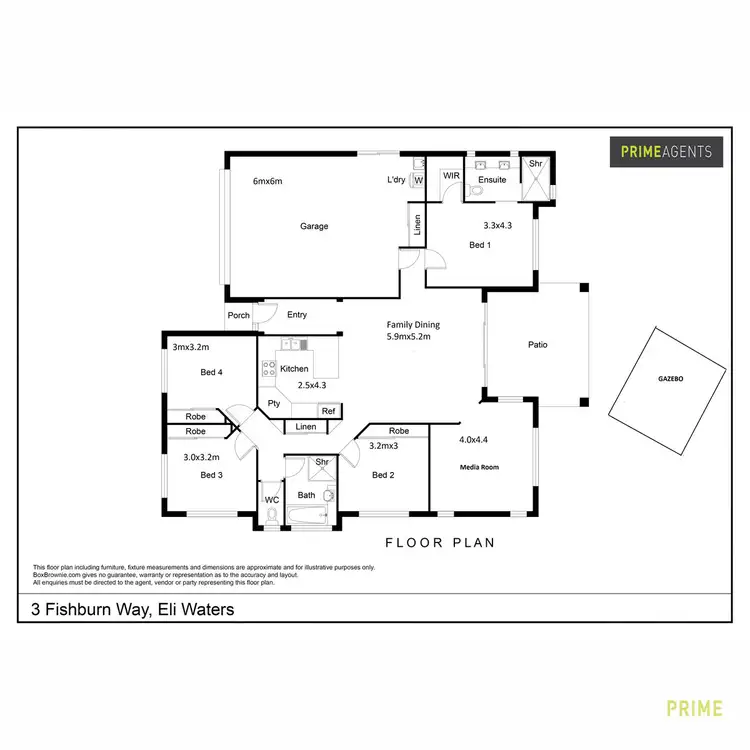 Floorplan of Homely house listing, 3 Fishburn Way, Eli Waters QLD 4655