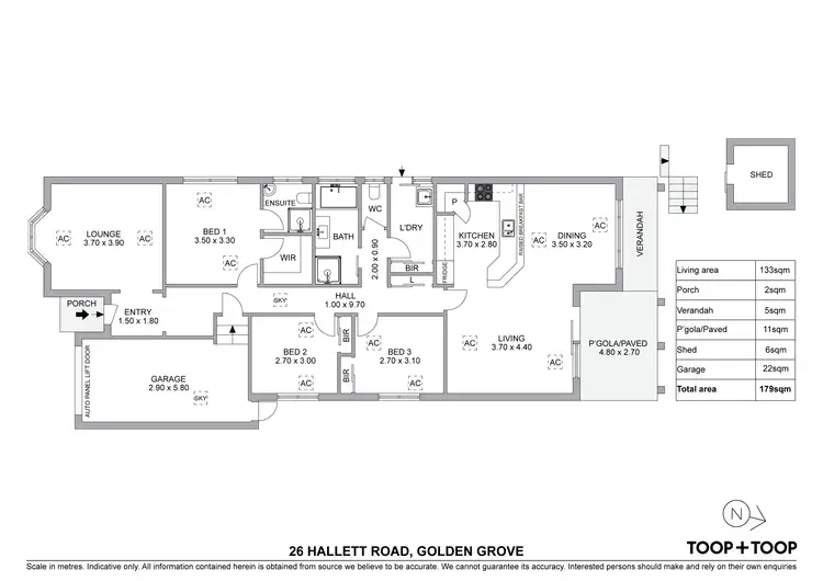 Floorplan of Homely house listing, 26 Hallett Road, Golden Grove SA 5125