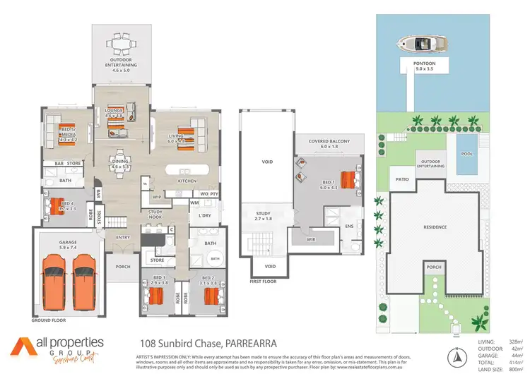Floorplan of Homely house listing, 108 Sunbird Chase, Parrearra QLD 4575
