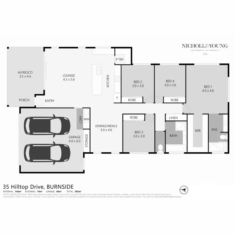Floorplan of Homely house listing, 35 Hilltop Drive, Burnside QLD 4560