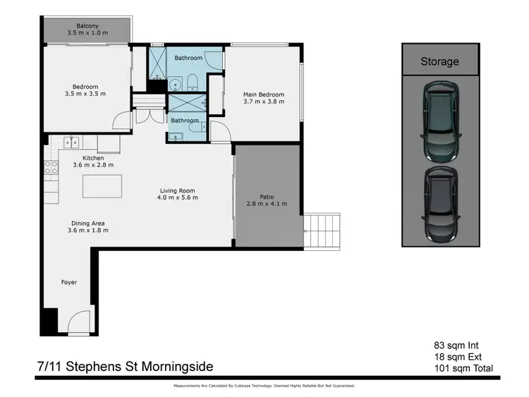 Floorplan of Homely apartment listing, 7/11 Stephens Street, Morningside QLD 4170