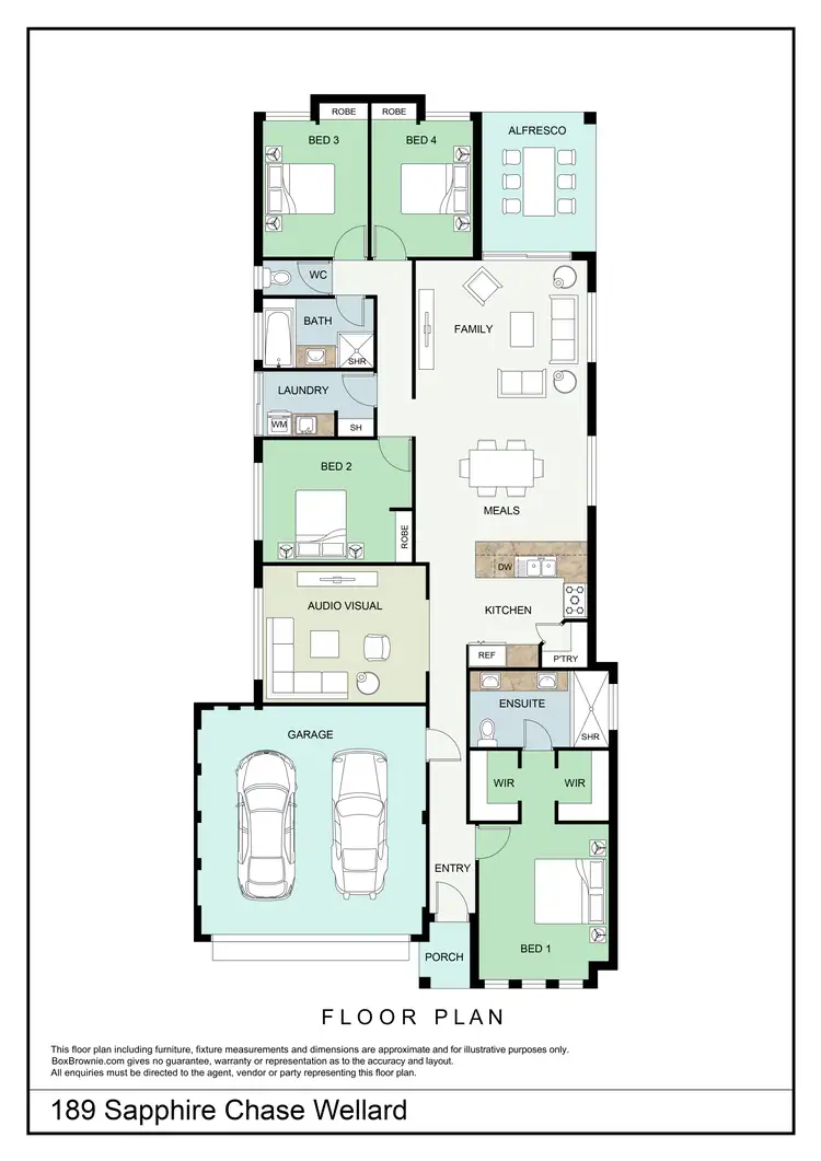 Floorplan of Homely house listing, 189 Sapphire Chase, Wellard WA 6170
