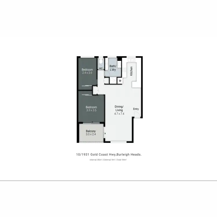 Floorplan of Homely apartment listing, 10/1931 Gold Coast Higway, Burleigh Heads QLD 4220