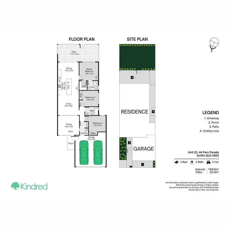 Floorplan of Homely townhouse listing, 22/44 Fern Parade, Griffin QLD 4503
