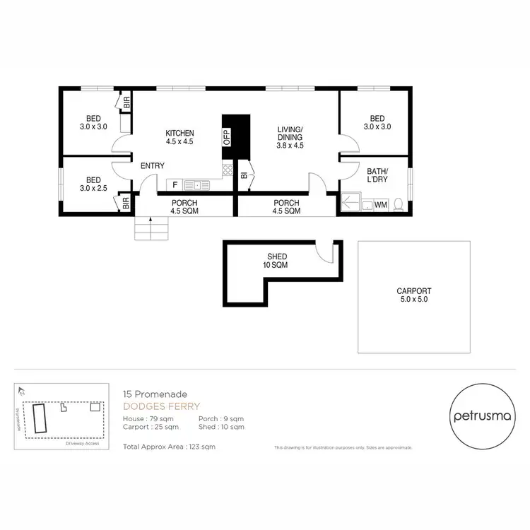 Floorplan of Homely house listing, 15 Promenade, Dodges Ferry TAS 7173