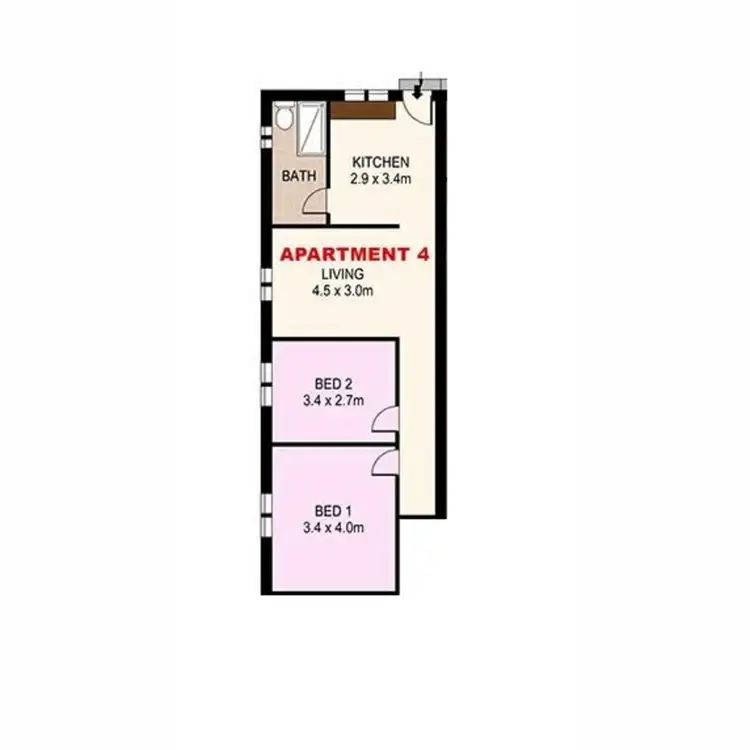 Floorplan of Homely apartment listing, 4/88-90 Curlewis Street, Bondi Beach NSW 2026