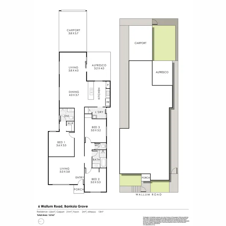 Floorplan of Homely house listing, 6 Wallum Road, Banksia Grove WA 6031