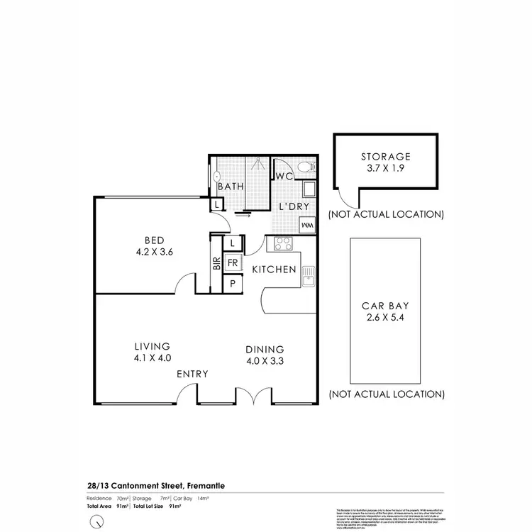 Floorplan of Homely apartment listing, 28/13 Cantonment Street, Fremantle WA 6160