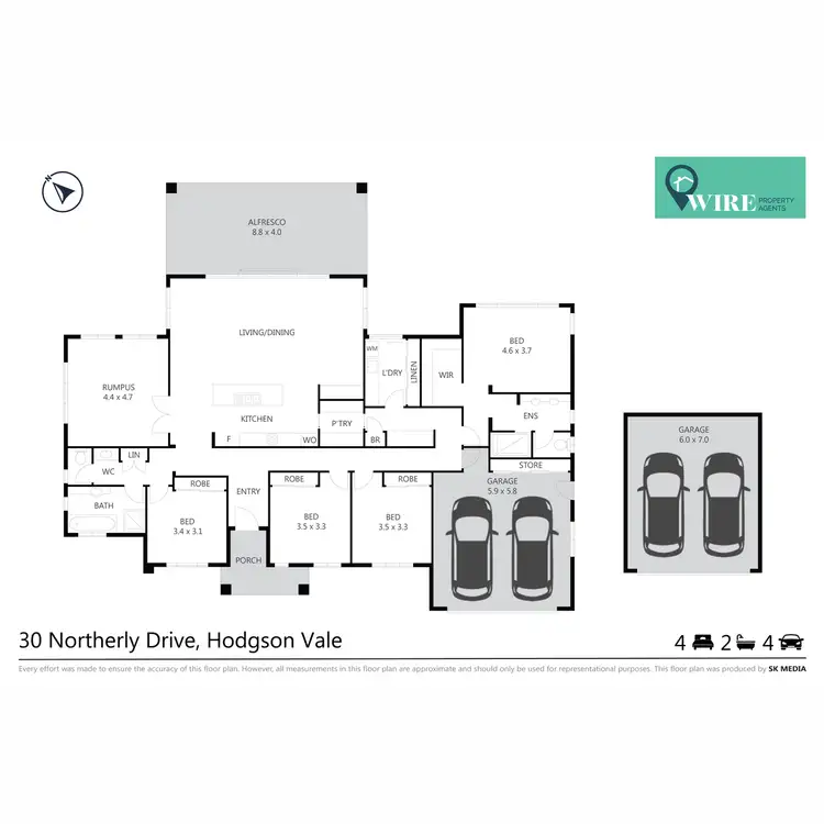 Floorplan of Homely house listing, 30 Northerly Drive, Hodgson Vale QLD 4352