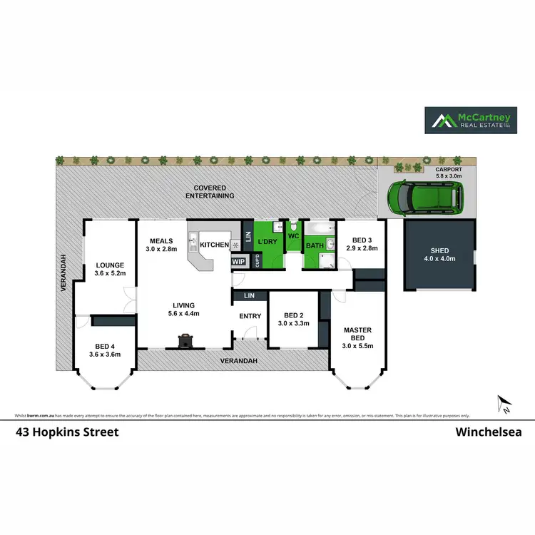 Floorplan of Homely house listing, 43 Hopkins Street, Winchelsea VIC 3241