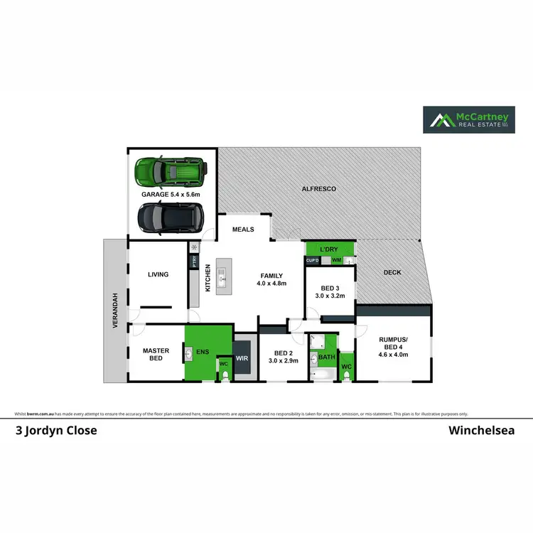Floorplan of Homely house listing, 3 Jordyn Close, Winchelsea VIC 3241