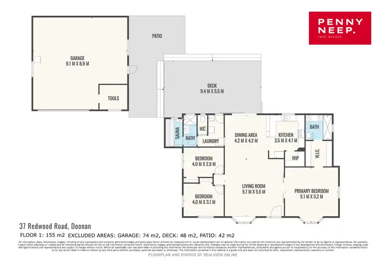 Floorplan of Homely house listing, 37 Redwood Road, Doonan QLD 4562