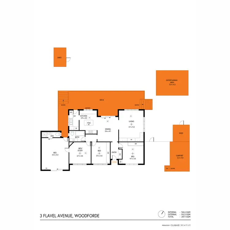 Floorplan of Homely house listing, 3 Flavel Avenue, Woodforde SA 5072