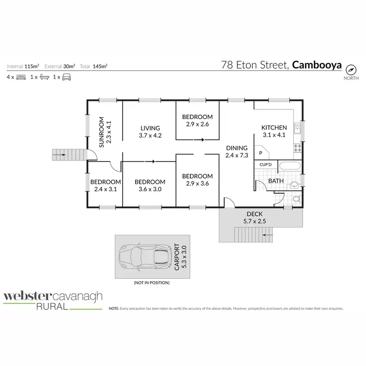 Floorplan of Homely house listing, 78 Eton Street, Cambooya QLD 4358
