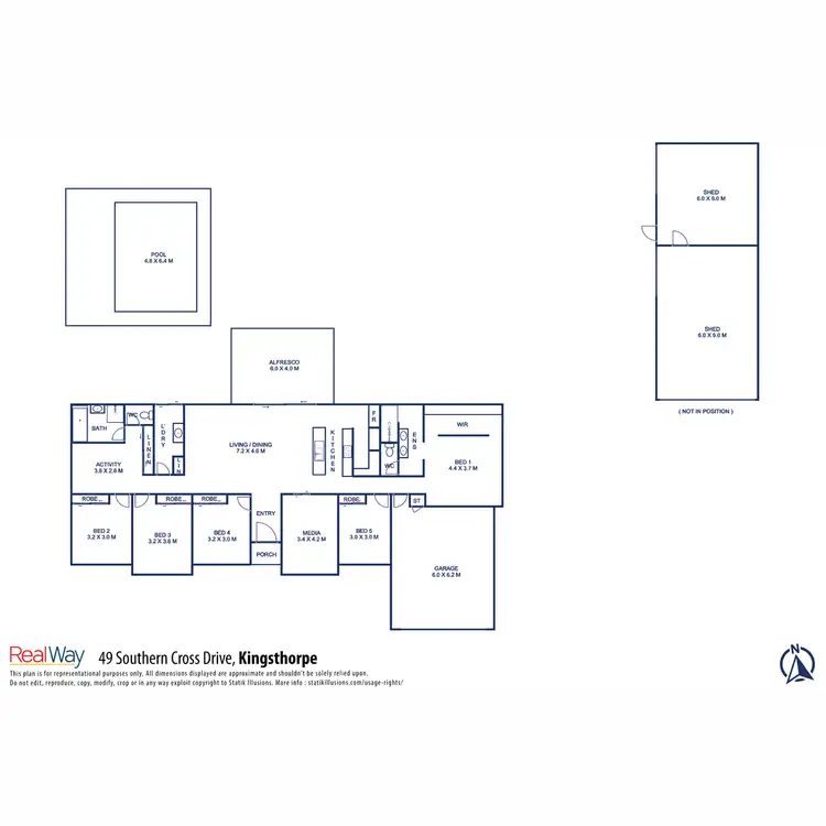 Floorplan of Homely house listing, 49 Southern Cross Drive, Kingsthorpe QLD 4400