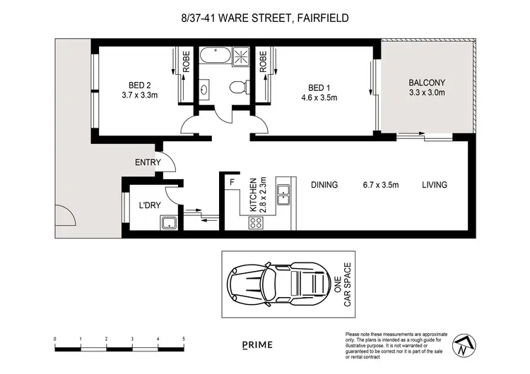 Floorplan of Homely apartment listing, 8/37 - 41 Ware Street, Fairfield NSW 2165