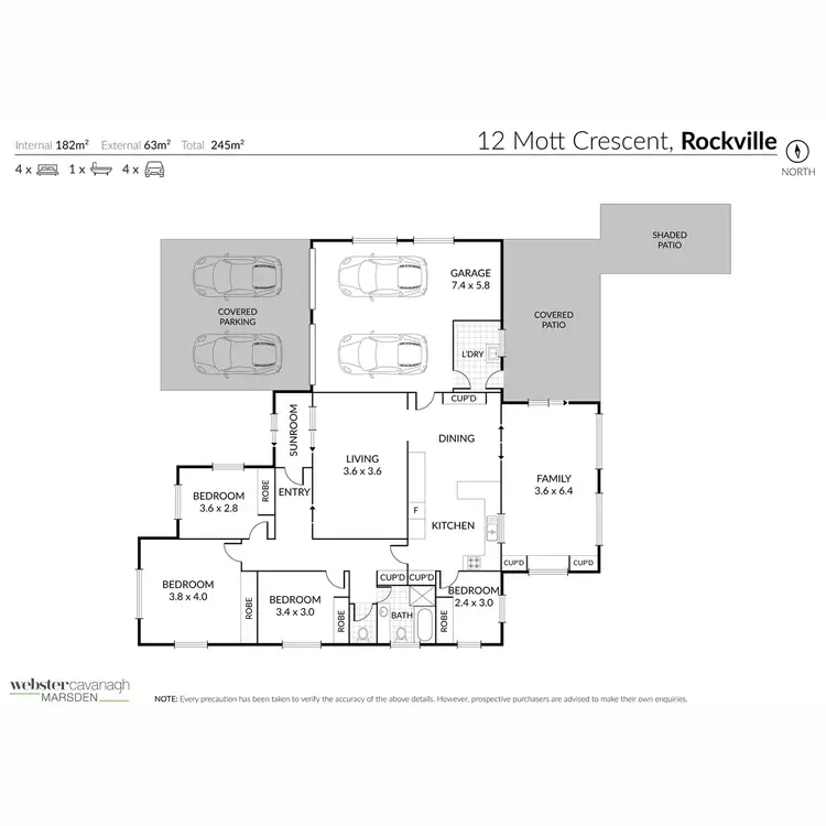 Floorplan of Homely house listing, 12 Mott Crescent, Rockville QLD 4350