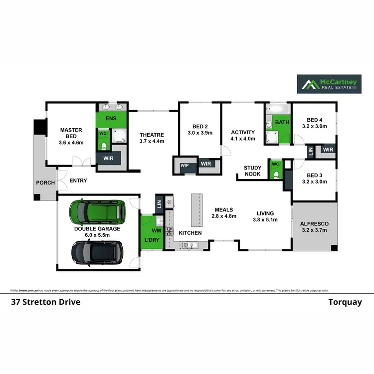 Floorplan of Homely house listing, 37 Stretton Drive, Torquay VIC 3228