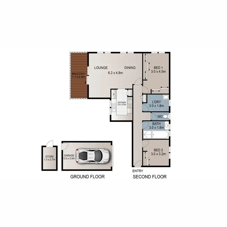 Floorplan of Homely unit listing, 4/102 Bridge Street, Port Macquarie NSW 2444