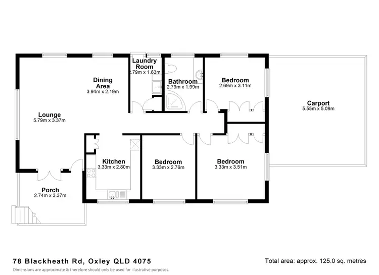 Floorplan of Homely house listing, 78 Blackheath Road, Oxley QLD 4075