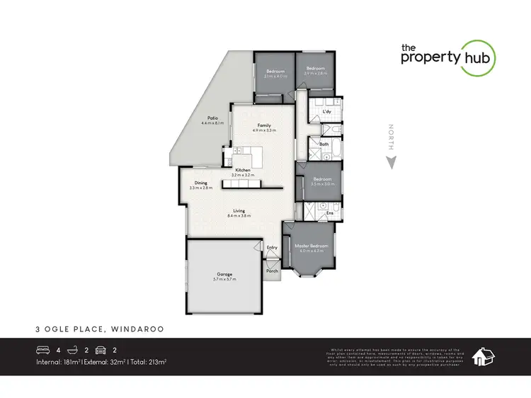 Floorplan of Homely house listing, 3 Ogle Place, Windaroo QLD 4207