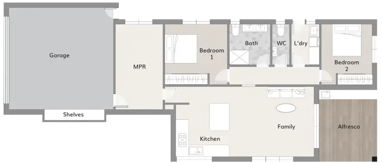 Floorplan of Homely apartment listing, 22B Echidna Street, Throsby ACT 2914