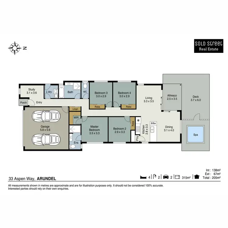 Floorplan of Homely house listing, 33 Aspen Way, Arundel QLD 4214