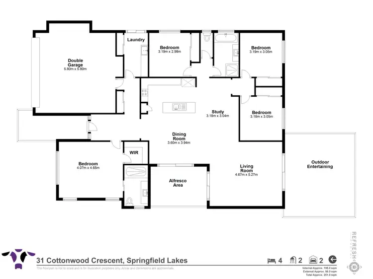Floorplan of Homely house listing, 31 Cottonwood Crescent, Springfield Lakes QLD 4300
