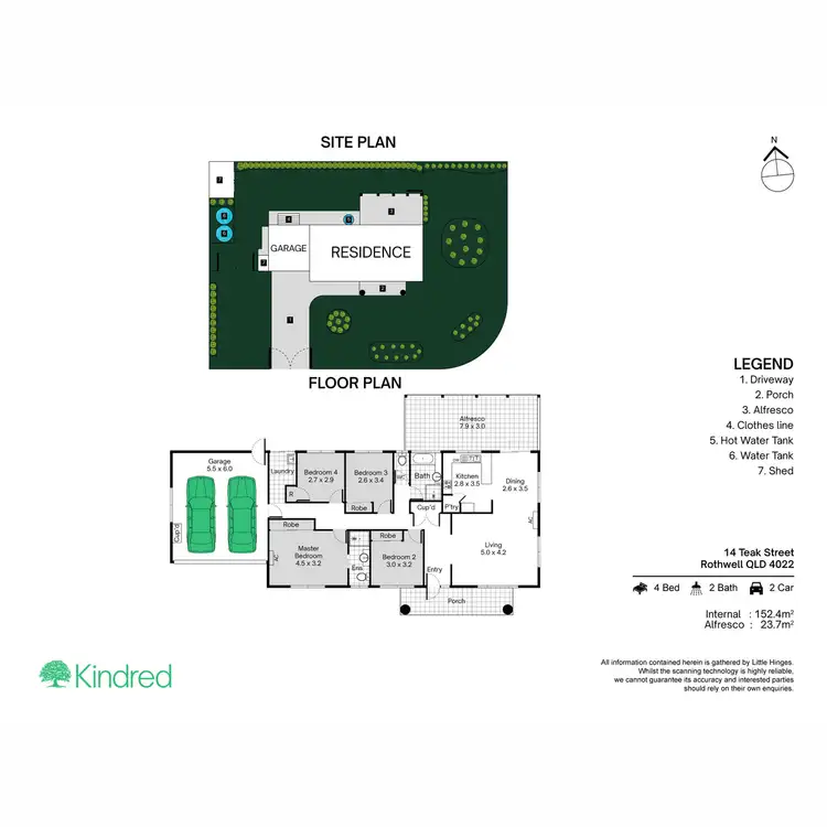 Floorplan of Homely house listing, 14 Teak Street, Rothwell QLD 4022
