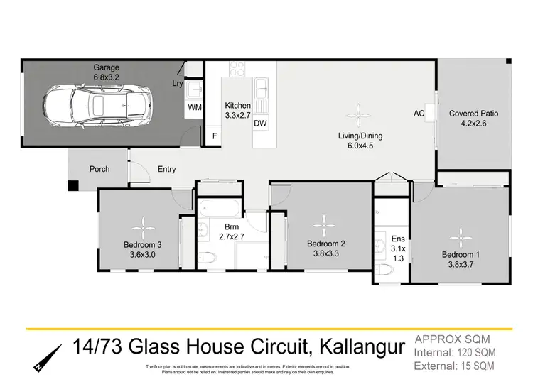 Floorplan of Homely villa listing, 14/73 Glass House Circuit, Kallangur QLD 4503
