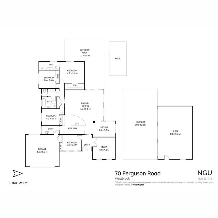 Floorplan of Homely house listing, 70 Ferguson Road, Westbrook QLD 4350
