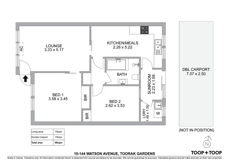 Floorplan of Homely unit listing, 10/144 Watson Avenue, Toorak Gardens SA 5065