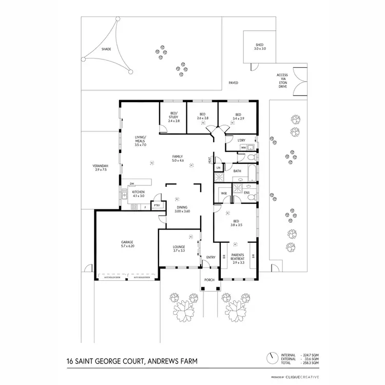 Floorplan of Homely house listing, 16 St George Court, Andrews Farm SA 5114
