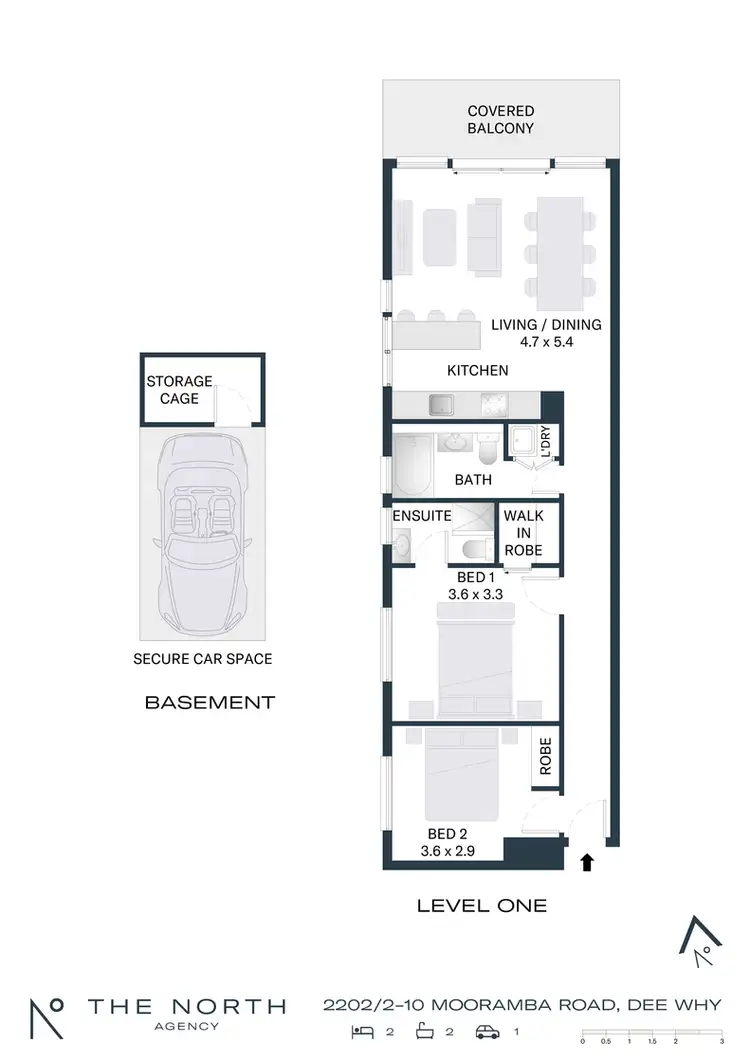 Floorplan of Homely apartment listing, 2202/2-10 Mooramba Road, Dee Why NSW 2099